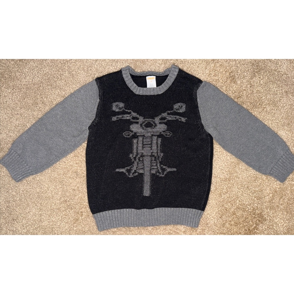 GYMBOREE "Moto Boss"‎ Boys Cotton Motorcycle Sweater size 4T